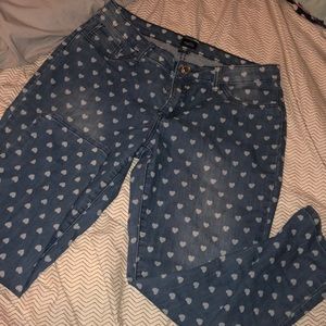 heart blue jeans